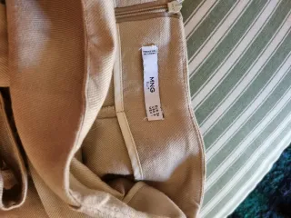 Falda larga lino camel con cinturón