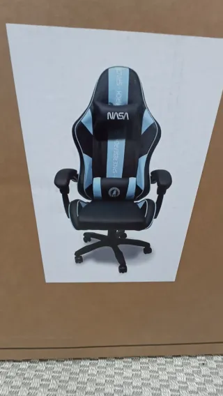 Silla Gamer NASA Atlantis Negra/Azul