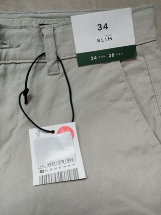 Pantalón Chino Lefties Slim Fit Beige Hombre