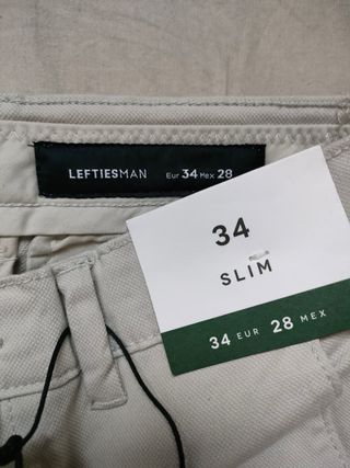 Pantalón Chino Lefties Slim Fit Beige Hombre