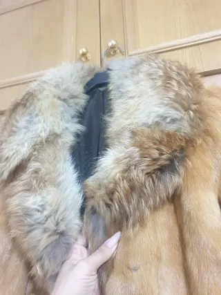 Abrigo de piel de zorro