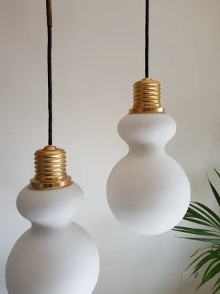 2 lámparas estilo BULB. Vintage, 50s.