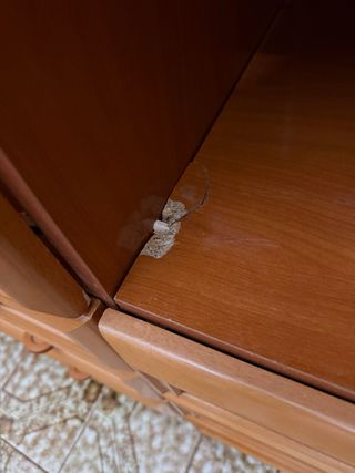 Armario ropero de madera y mesilla de regalo