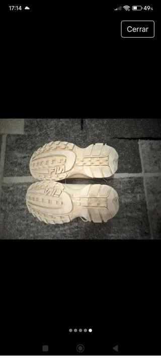 Zapatillas Fila Beige y Turquesa Talla 36.5