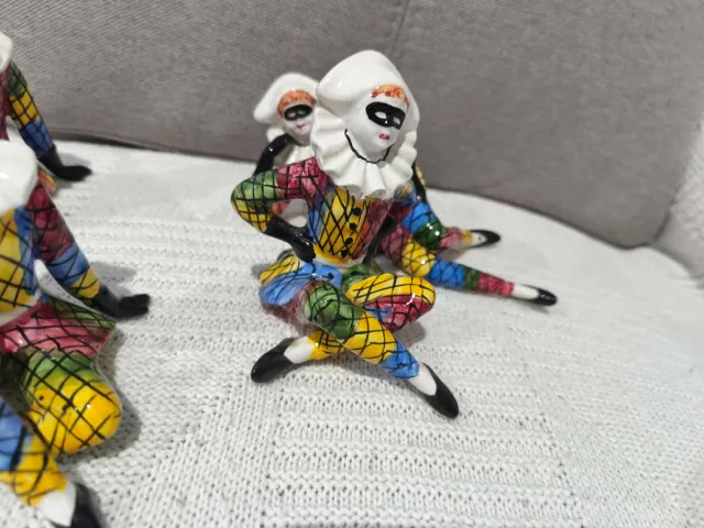 Figuras Arlequín Italianas Cerámica