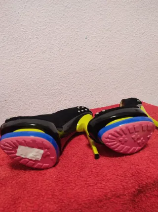 Zapatos tacón plataforma negros talla 36