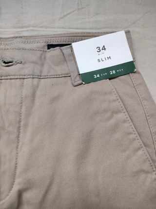 Pantalón Chino Lefties Slim Fit Beige Hombre