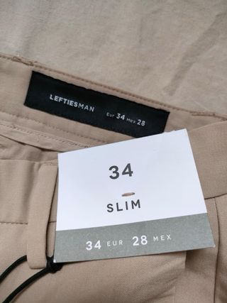Pantalón Chino Lefties Slim Fit Beige Hombre
