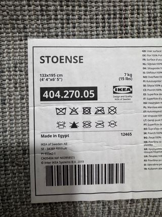 Alfombra gris Stoense Ikea