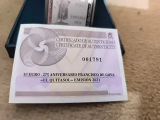 Moneda Goya El Quitasol 10€ Edición 2021
