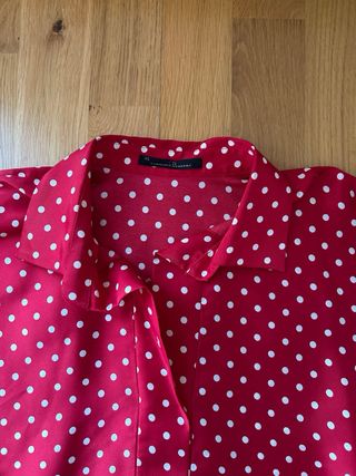 Camisa lunares roja Carolina Herrera Talla XS