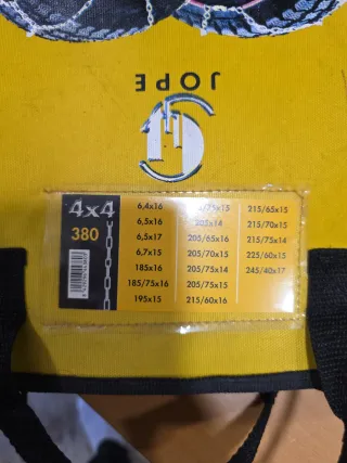 Cadenas furgonetas y 4x4 380