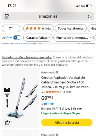 Aspirador Cecotec Scoba 2100 Jalisco