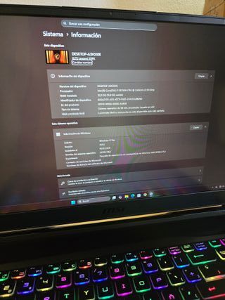 Portátil Gaming MSI i7 RTX 17.3 144Hz 32GB 1TB