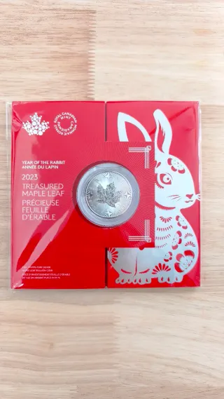Moneda de Plata 1 Oz Hoja de Arce Year Of Rabbit