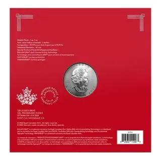 Moneda de Plata 1 Oz Hoja de Arce Year Of Rabbit