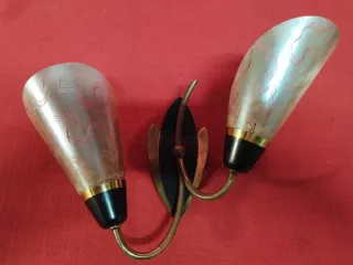 N.2 Applique Singola e Doppia design anni 70