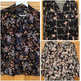 Lote 3 camisas estampadas flores