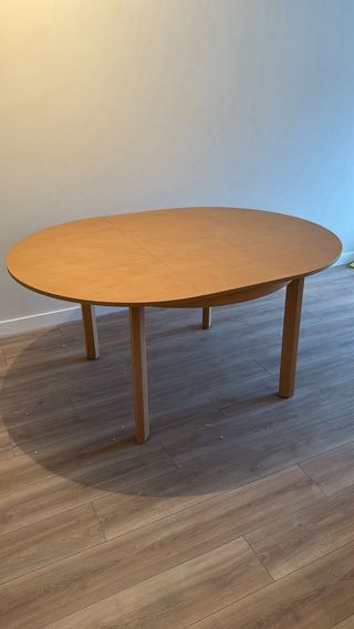 Mesa EVEN. Redonda extensible ø120 madera maciza