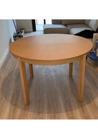 Mesa EVEN. Redonda extensible ø120 madera maciza
