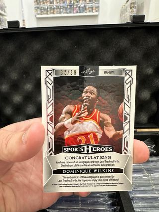 Carta Dominique Wilkins /39 AUTO