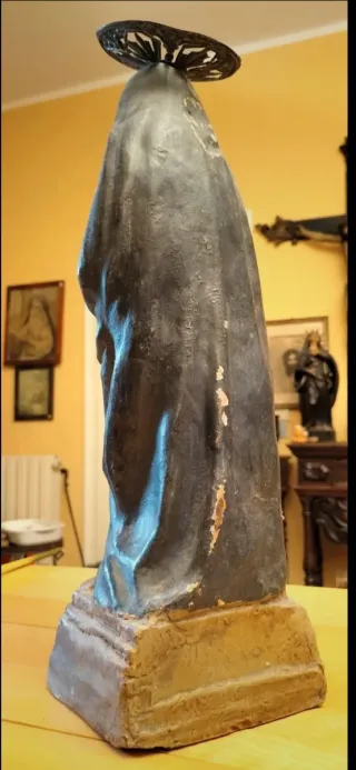 Madonna Addolorata statua antica in terracotta