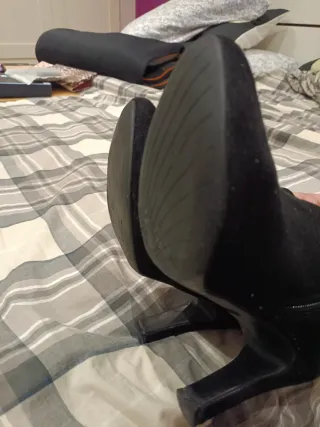 Botines ante mujer talla 36 cremallera