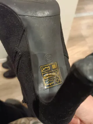 Botines ante mujer talla 36 cremallera