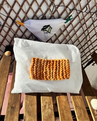 Cuello-braga, unisex-tejido a mano de oveja merina