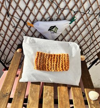 Cuello-braga, unisex-tejido a mano de oveja merina