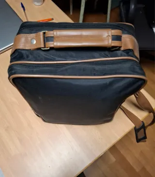 Borsello Dielle nero e marrone con 4 scomparti