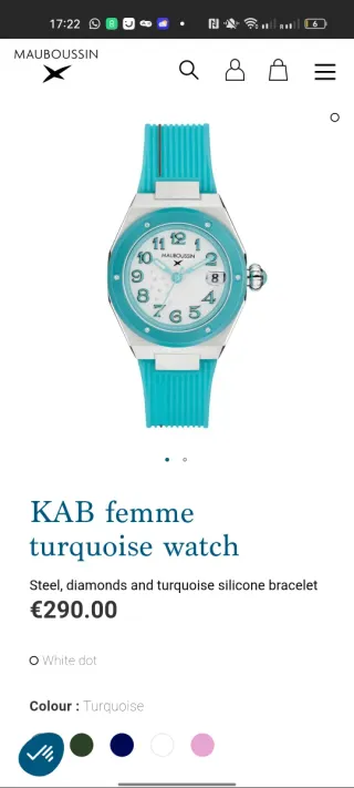 Reloj Mauboussin Mujer Plata y Turquesa