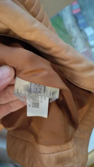 Cazadora Biker Piel Uterqüe Marrón