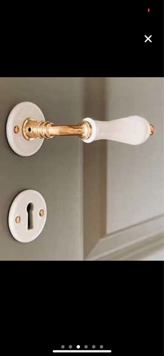 Tiradores Limoges originales de Porcelana y Latón