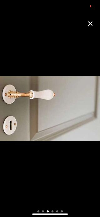 Tiradores Limoges originales de Porcelana y Latón