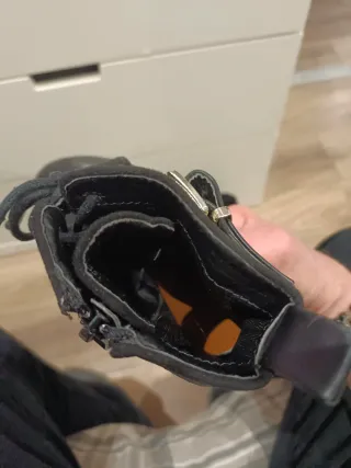 Botines Tacón Combate Mujer Negros