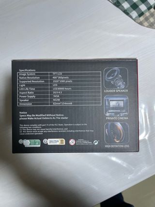 Mini Proiettore LED Rotundity Bianco Nuovo