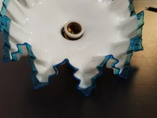 Paralume a fazzoletto in vetro opalino anni '50