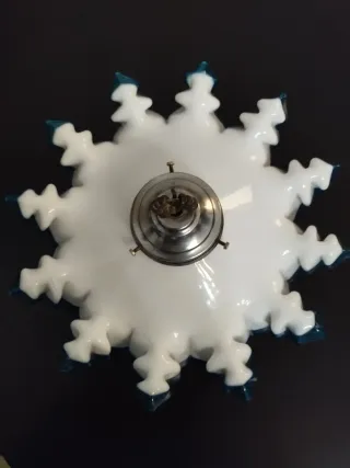 Paralume a fazzoletto in vetro opalino anni '50