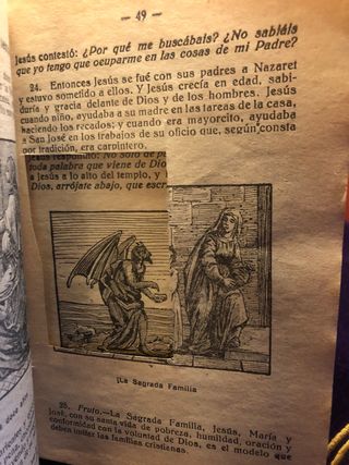 Libro religioso muy antiguo con litografías únicas