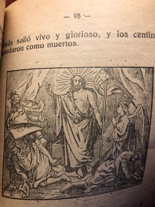 Libro religioso muy antiguo con litografías únicas