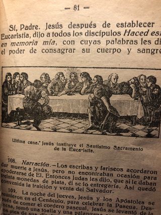 Libro religioso muy antiguo con litografías únicas