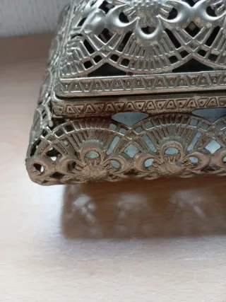 Joyero Metálico Vintage Filigrana