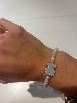 Pulsera Tous niña Plata Perlas Osito