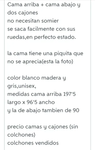 chollo Cama,cama Nido con Cajones