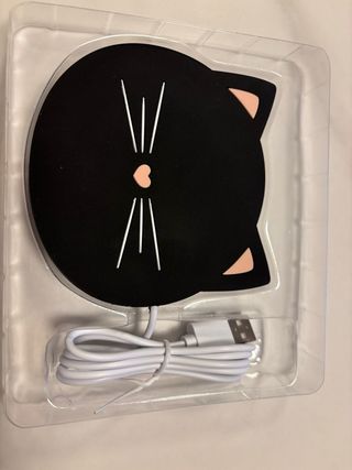 Calentador Tazas USB Diseño Gato Negro