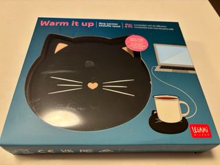 Calentador Tazas USB Diseño Gato Negro