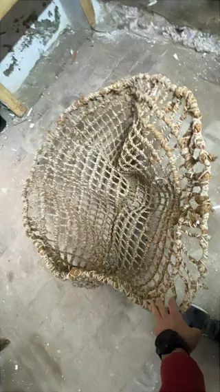 4 Redes antiguas esparto hechas a mano