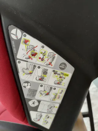 Silla Coche Britax Römer 2/3 Roja, Isofix.
