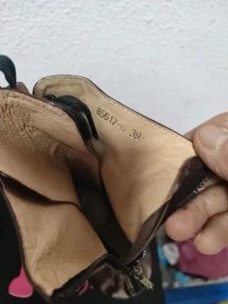 Botines tacón peep toe talla 39